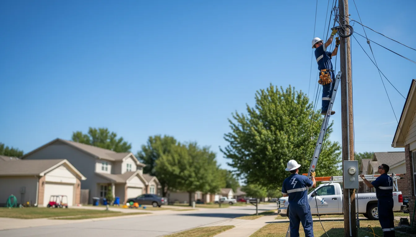 Residential electrician providing installation services in Ogilvie, MN